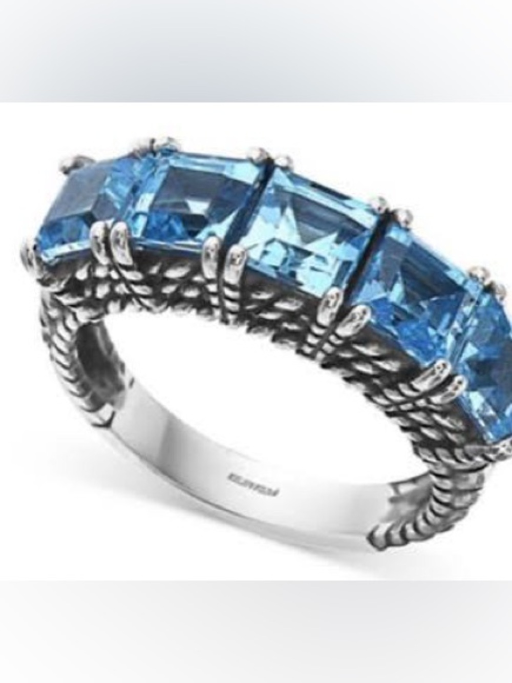 EFFY BLUE TOPAZ & STERLING SILVER RING/ SIZE 7/ $550